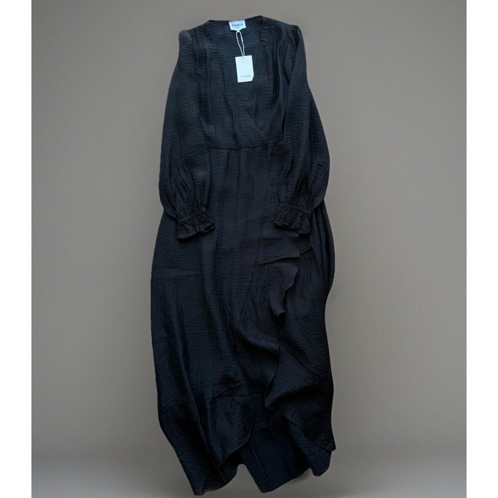 Frnch Paris Taisy Woven Dress XS Black Summer Glam Boho Designer New York NWT